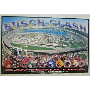 1995 Anheuser Busch Busch Clash Daytona Tavern / Store Poster 34"x22" NOS